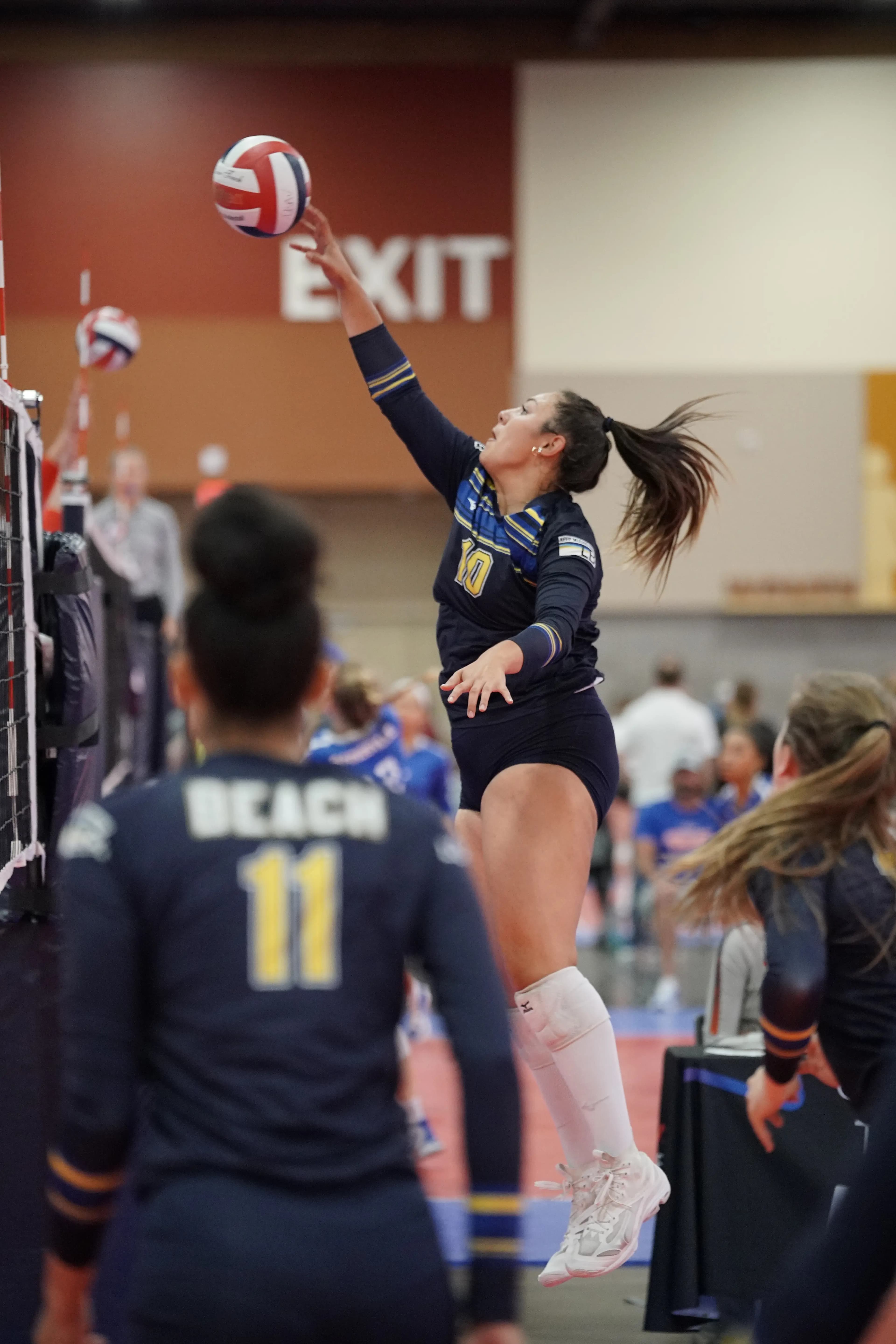 Mele playing a year up every year at Mizuno Long Beach Volleyball Club