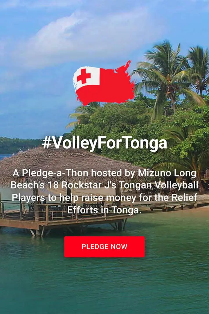 Mele organizing and participating a fundraising event called Volley for Tonga to aid tsnunami relief efforts in Tonga